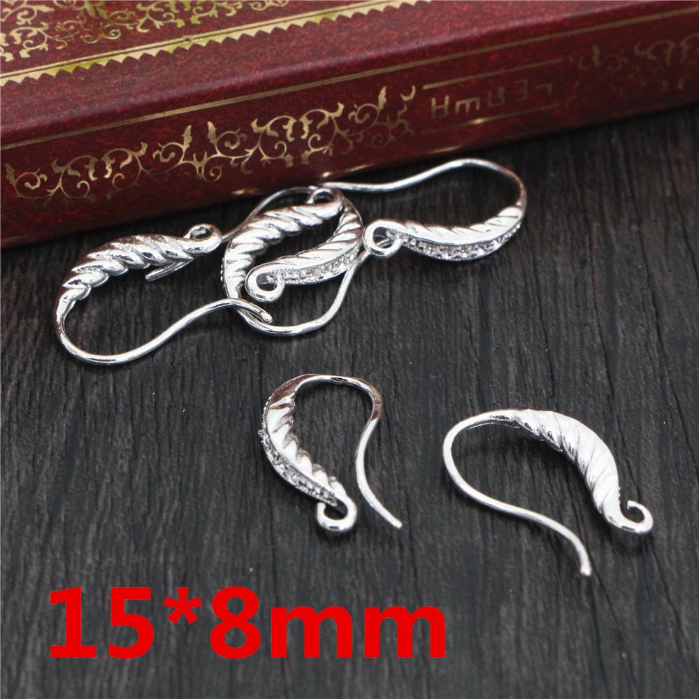 10pcs 3-Styles High Quality Classic Bronze Gold Silver Plated Brass French Earring Hooks Wire Settings Base Settings Whole Sale