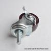 Polyurethane Swivel Caster with Threaded Stem and Side Brake