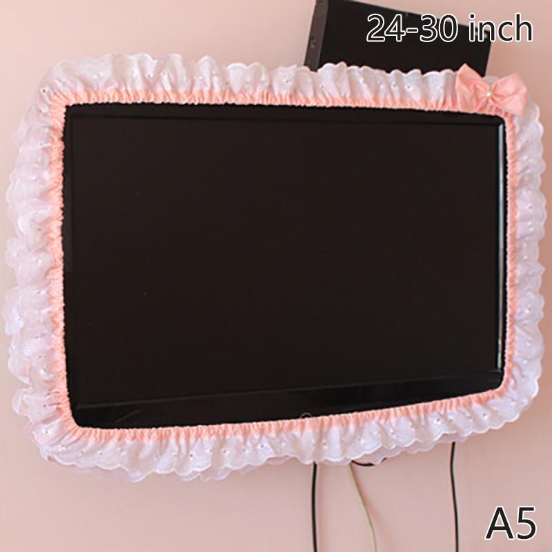 Estilo Fada 24-38 Polegadas Capa Protetora de Pó para TV Monitor de Computador Proteção Adesivo Montado na Parede Mesa Tela Curva Tecido Macio Artesanato