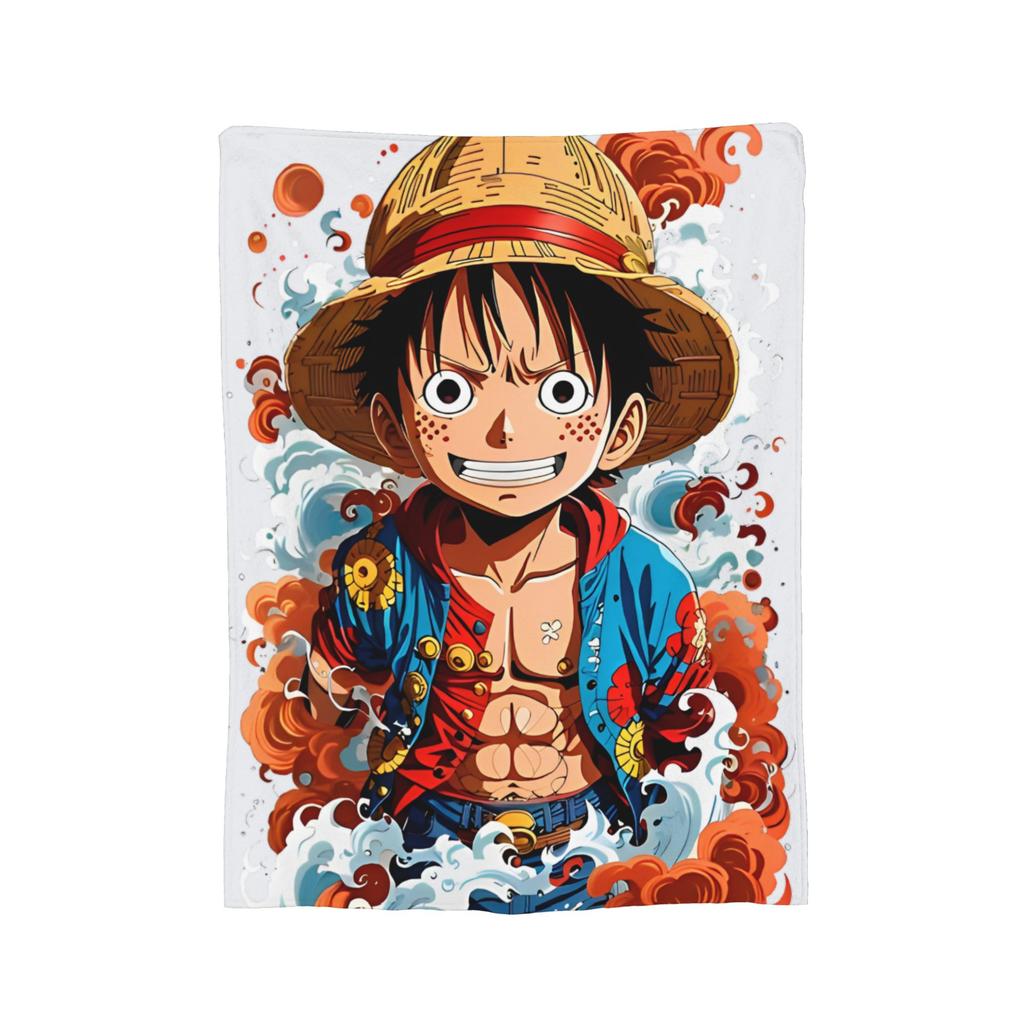 Luffy Gear 5 Anime Decke Flauschige Fantastische Weiche Überwurfdecke für Bettwäsche Lounge Textildekor,
