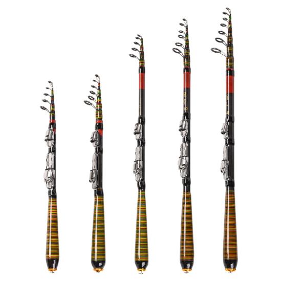 Ultralight High Toughness Anti-slip Professional Mini Comfortable Grip Carbon Fiber Telescopic Freshwater