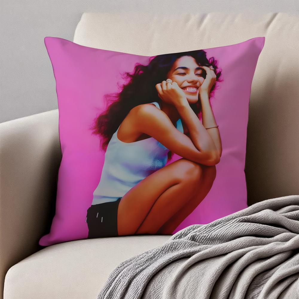 

Graceful Jazzy pop Singer OOlivia Dean Cushion Cover Pillowcase Antidustmite Invisible Zipper Short Plush Sofa Cushion 30X30cm