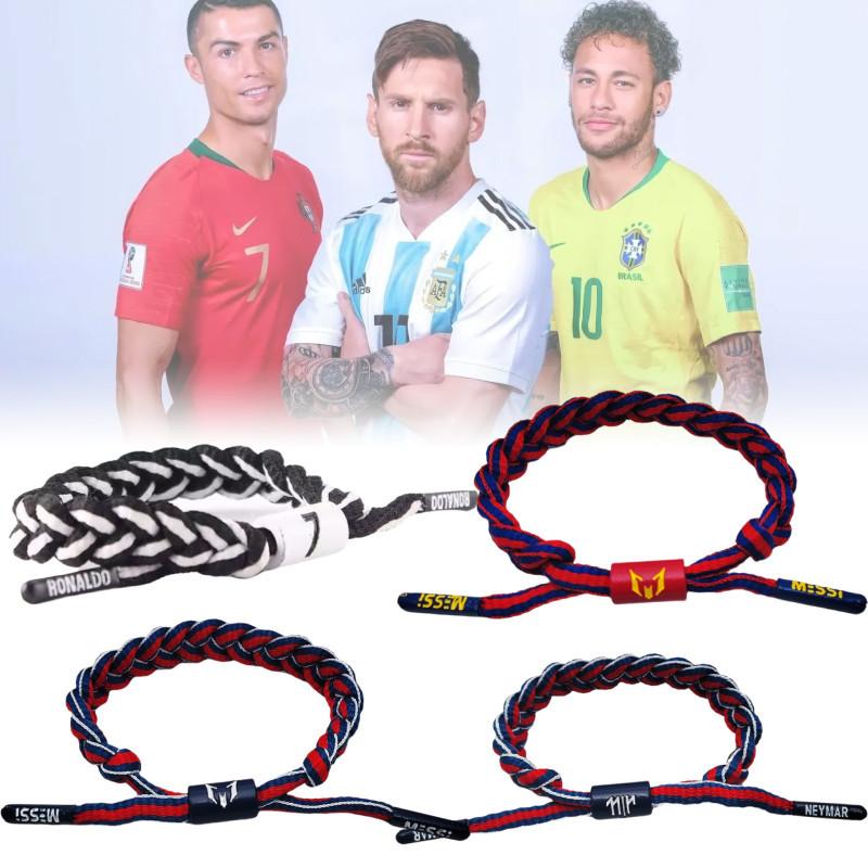 Bracelet Adjustable Fabric Messi Ronaldo Neymar Wristbands Superstar Soccer