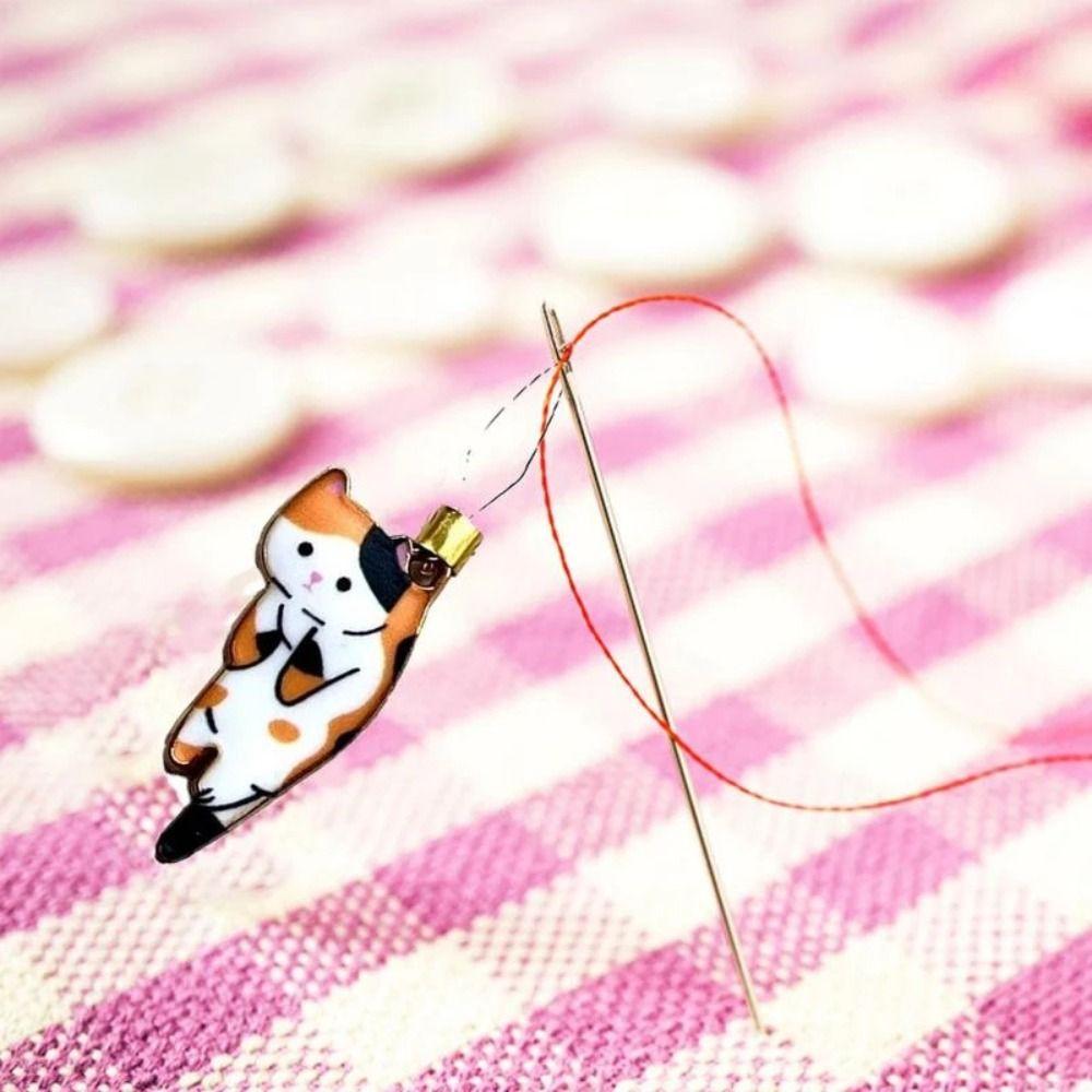 

Cross Stitch Cat Shape Manual Threading Tool Needle Threader Sewing Tool Stitch Insertion Tool 1
