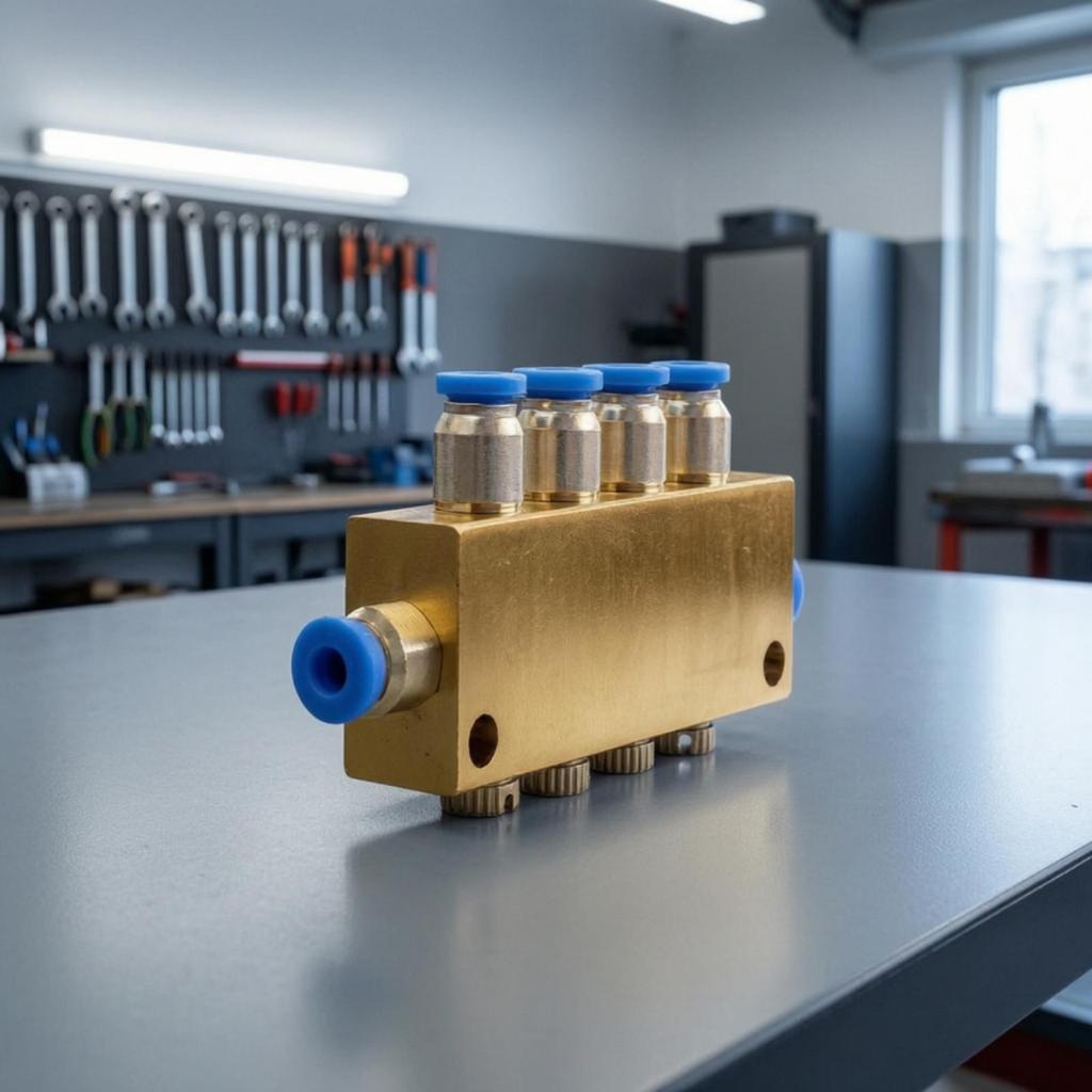 Metal Lubrication Distributor Block | Compact, Component, for Engraving Machine,