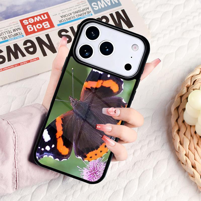 Red Admiral Butterflies Moths Phone Case For IPhone 17 16e 15 14 13 12 11 Pro Max Air Mini Soft Protective Cover