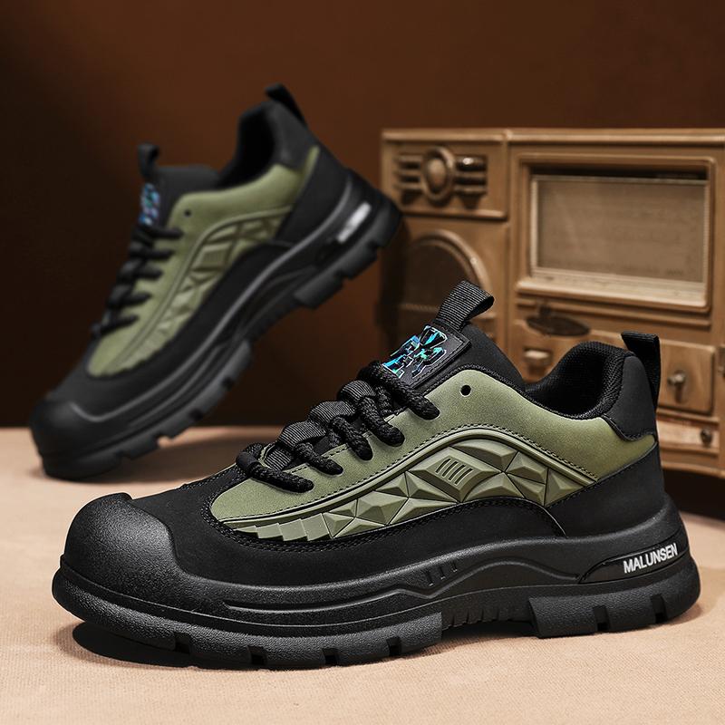 

Fashion Men s Retro Style Trendy Sports Outdoor Thick Soled Mountaineering Anti Slip Spring Fashion Lace Up Workwear Shoes Large Size 39