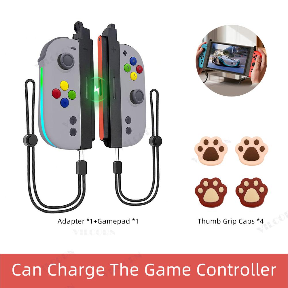 Magnetic RGB Joycons Game Controller for Switch 2 Joypad with Wrist Strap NS2 Gaming Joycon Lanyard Grip Switch Accessories