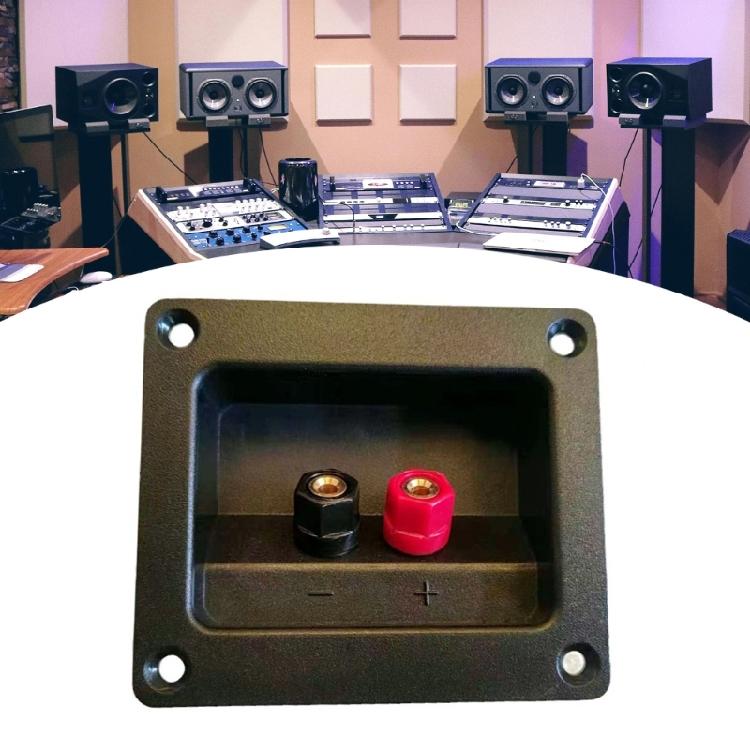 Live Speaker Junction Box Speakers Terminals Box Shell 2 Coppers Binding Post Wire Cable Connectors