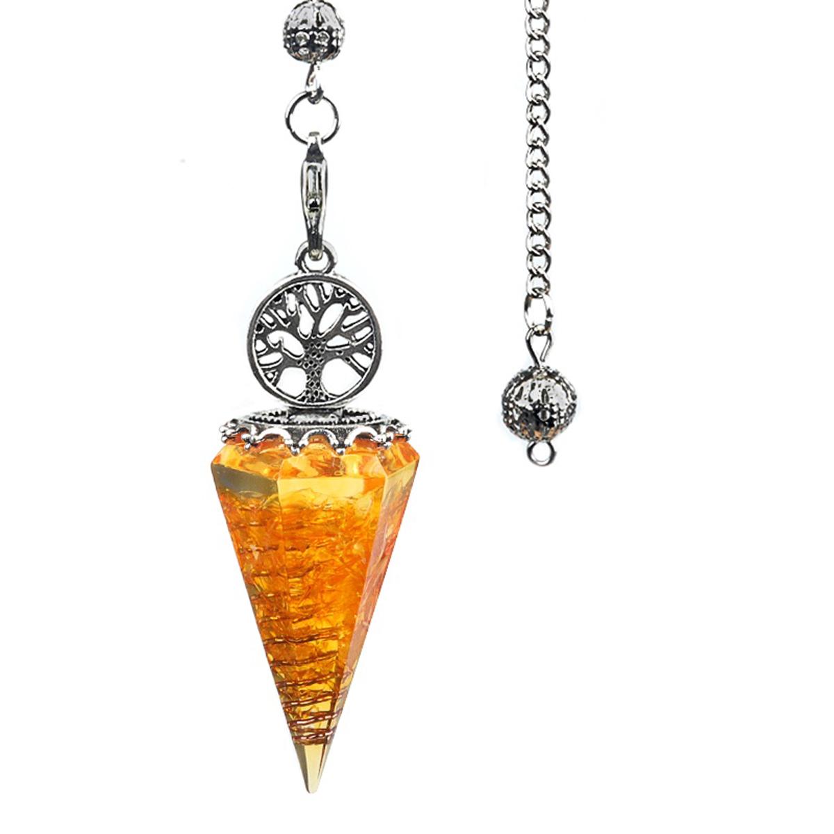 

1 шт., исцеляющий драгоценный камень, остроконечный шестиугольный конус, маятник, Древо жизни, гравий, кристалл, аметист, агат, кулон, маятник для DIY ювелирного декора, 20x52 мм 20x52mm