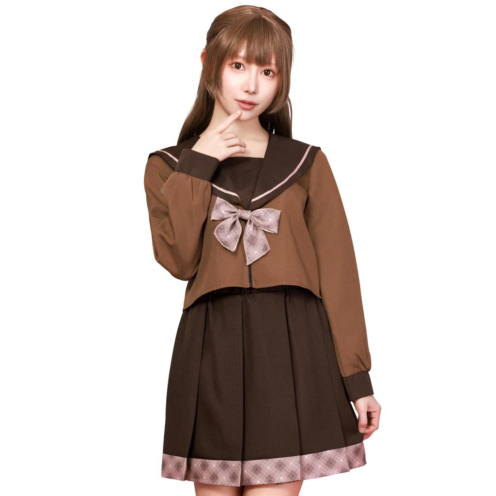 Cosplay Valentine Chocolate Sailor Brown [Clear Stone] Women's