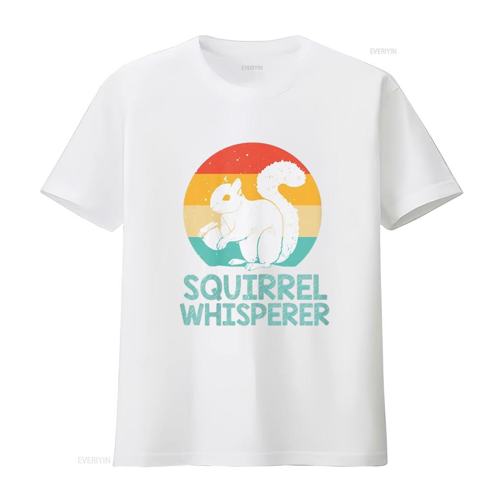 Funny Squirrel Whisperer Lover T Shirt vintage Washed Breathable streetwear homme Stylish Slightly Versatile