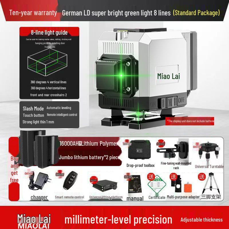 2025 Wysokoprecyzyjny 12-liniowy Projektor Ścienno-Podłogowy Samopoziomujący na Podczerwień