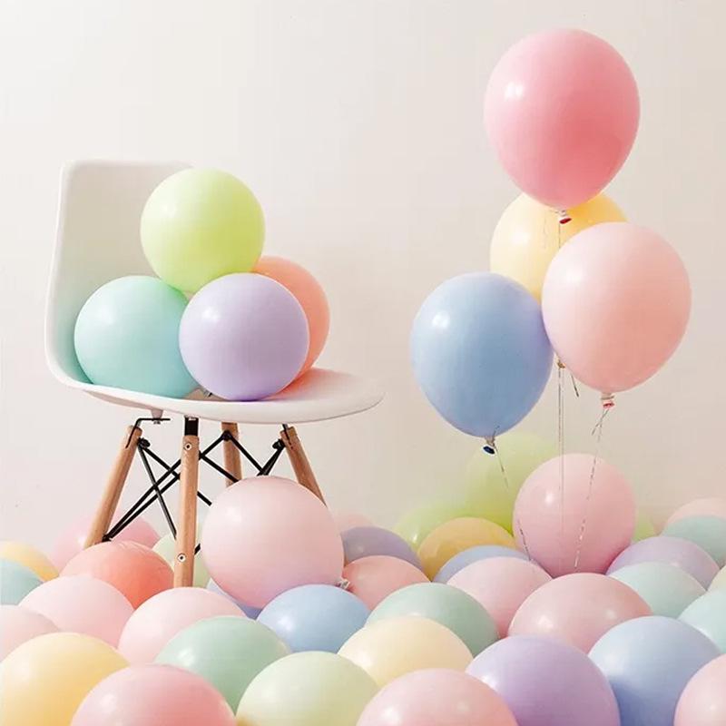Colorful Macaron Balloons for Children's First Birthday Party Decoration