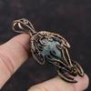 Kyanite Gemstone Pendant Copper Wire Wrapped Pendant Handmade Pendant Kyanite Jewelry Tortoise Pendant Copper Wire Wrap Jewelry Gift For Her