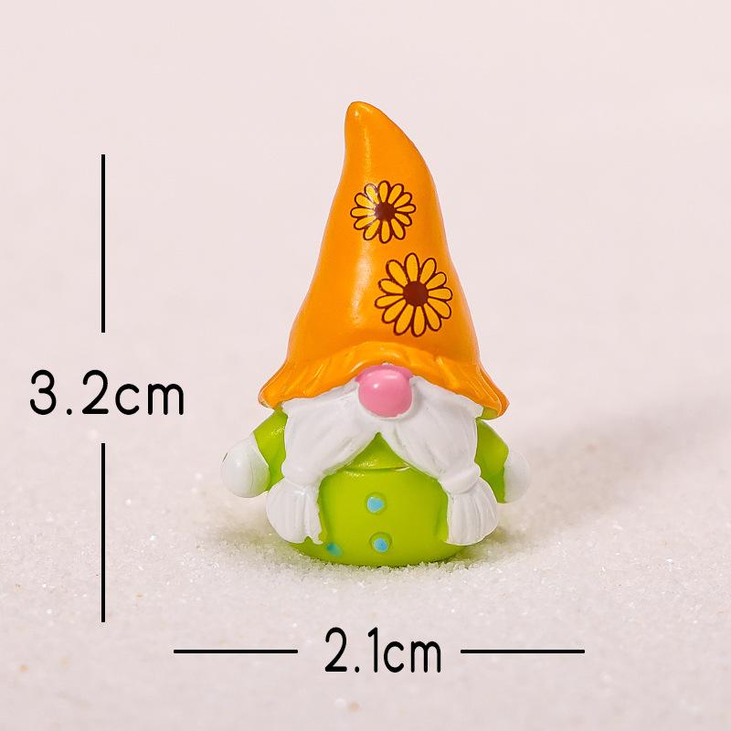 Weihnachten Niedliche Hexe, Zwerg, Weihnachtsmann, Kunstharzhandwerk Dekorative Artikel, Kleine Ornamente und Accessoires