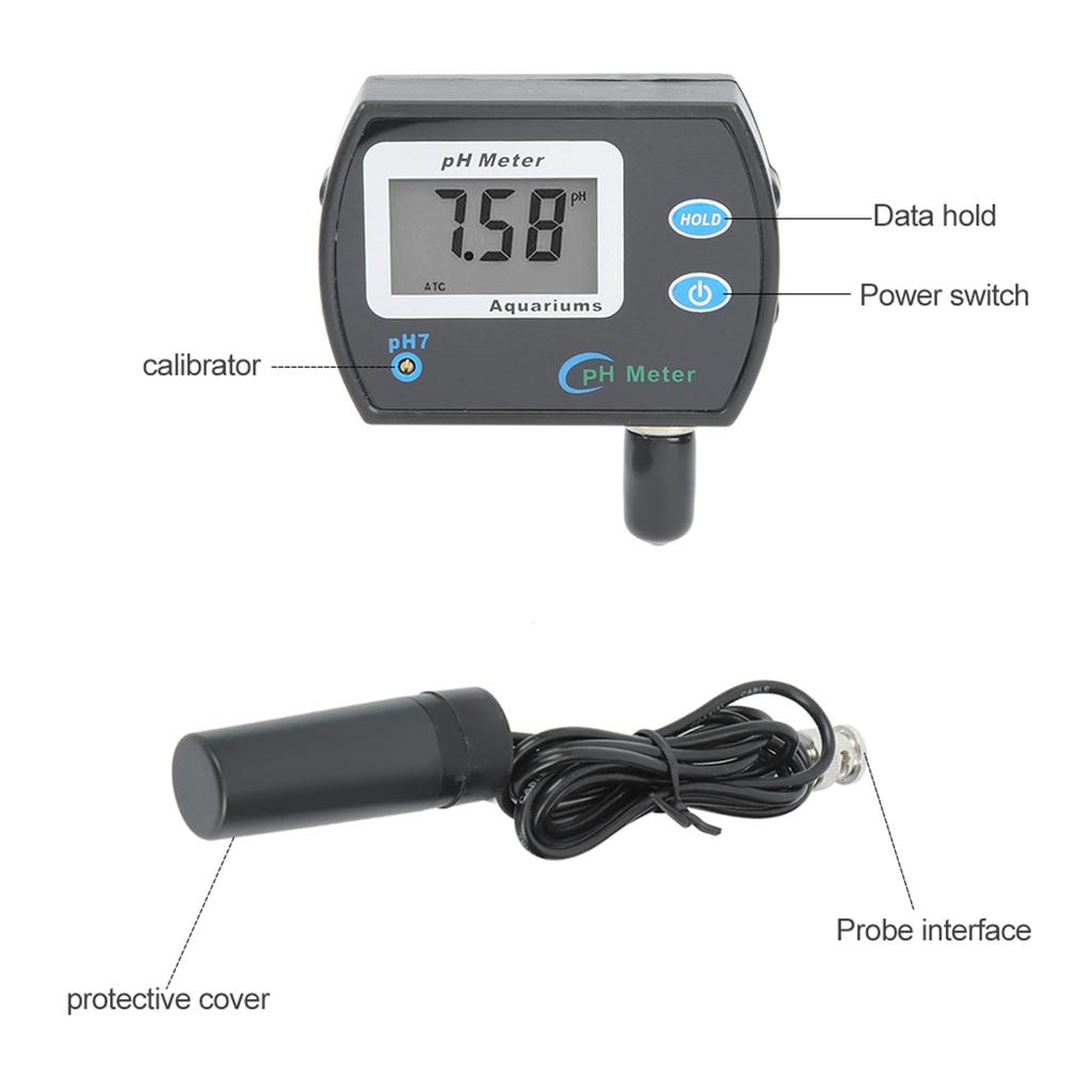 LCD Digital PH Meter Tester Aquarium Swimming Pool Water Quality Testing Gauge