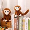 Simulation Big-eyed Monkey Plush Toy Soft Stuffed Long Tail Monkey Doll Home Decoration Birthday Gift For Children