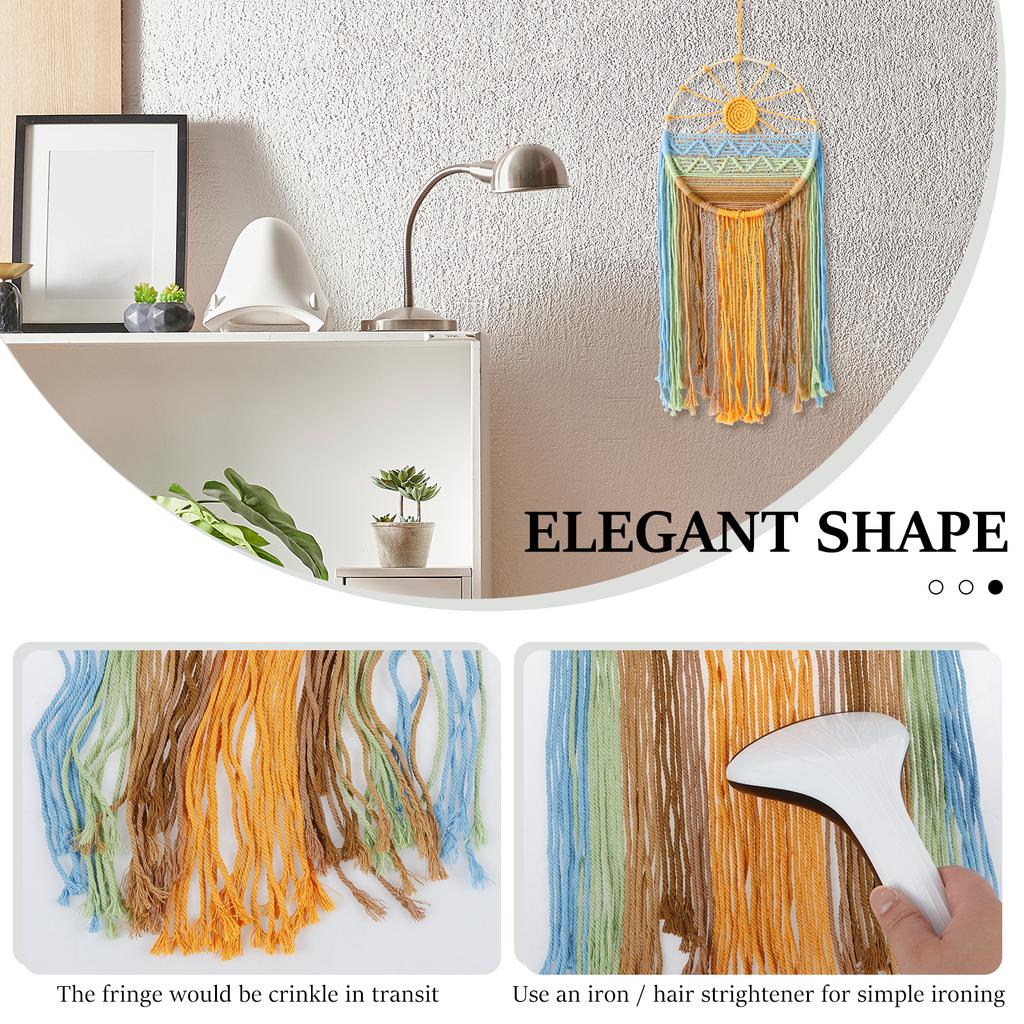 Macrame Wall Hanging Hand Woven Sun Dreamcatcher Decorative Macrame Wall Art Multipurpose Macrame Wall Decor for Apartment