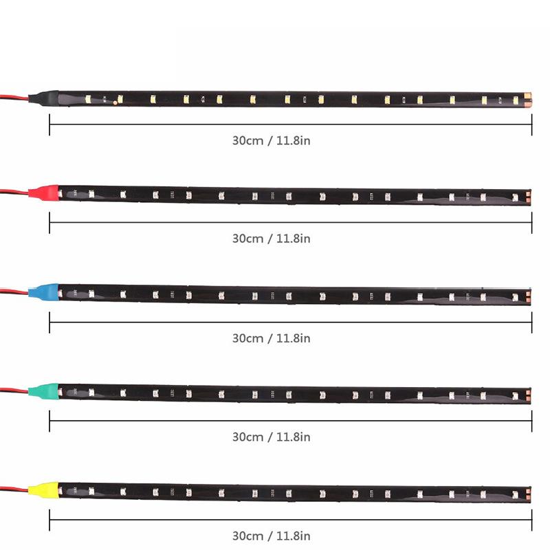 30/60CM 2835 Lamp Bead Flexible Strip Light 12V LED Strip Light Car DRL Lamp Waterproof Car& Motorcycle Tear Eye Light Big Power