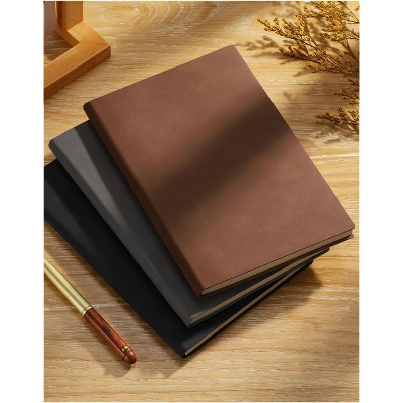 Vintage A5 Leather Notebook With Personalized Soft Cover - Perfect For Business Meetings And College Life