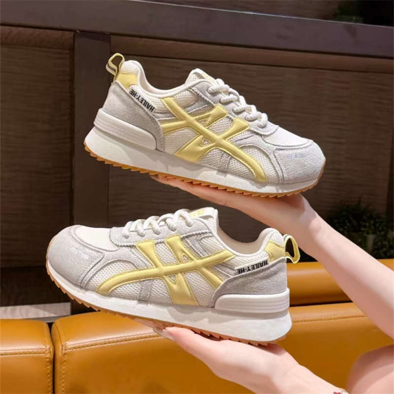 Mesh breathable sneakers women's spring and summer 2025 new little white mesh shoes lightweight soft sole Forrest Gump training running shoes