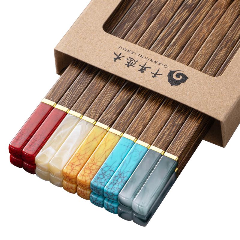 

Millennium Love Wood Wenge Chopsticks (Imitation Jade)