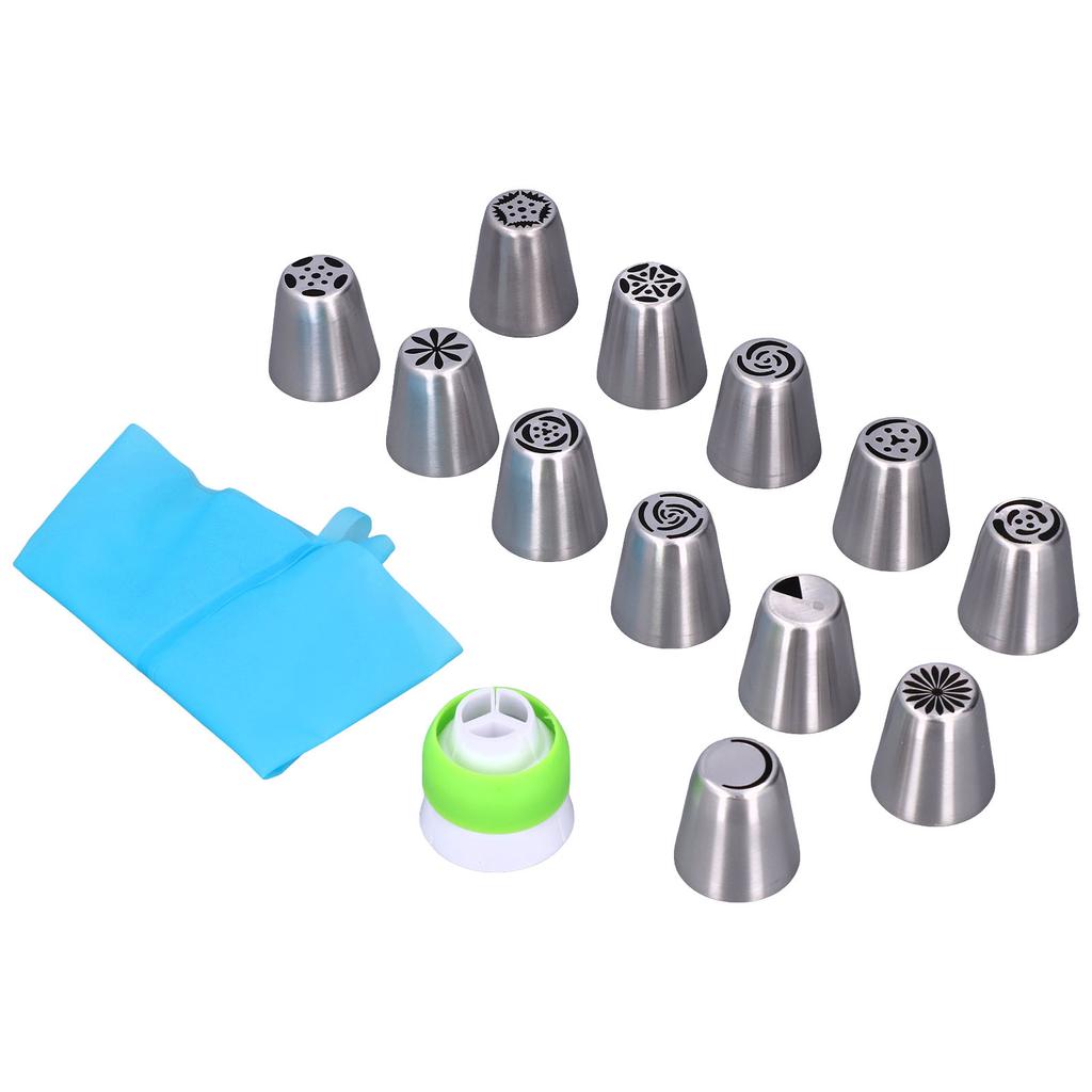 Piping Tip Set Easy Cleaning Smoothing Surfaces Flower Frosting Tip for Decorating Cakes Cupcakes