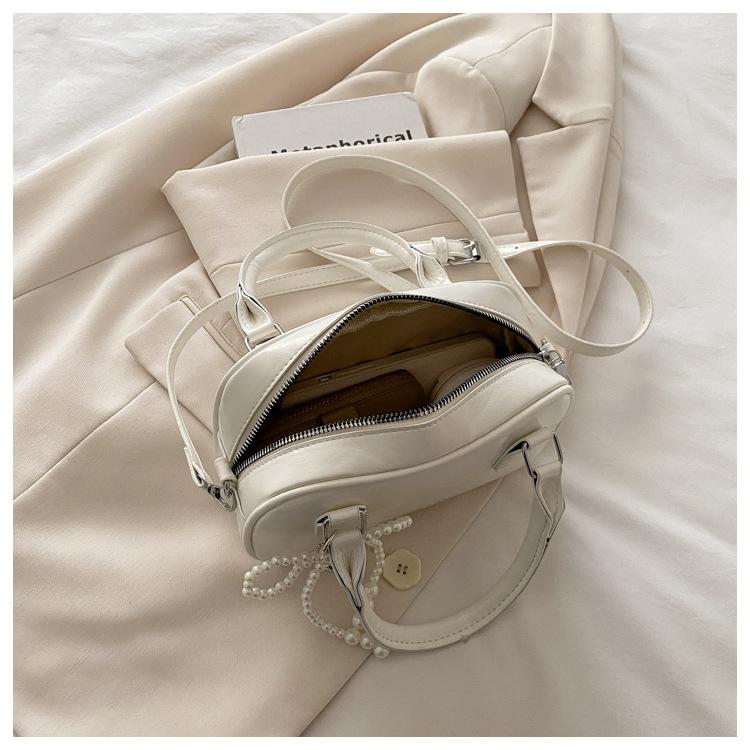 Neue Sommer Mode Einfache Damen Quadratische Tasche Perlen Schleife Umhängetasche Crossbody Tasche