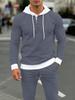Men's Waffle Hoodie & Casual Long Pants Set - Trendy Spring/Autumn