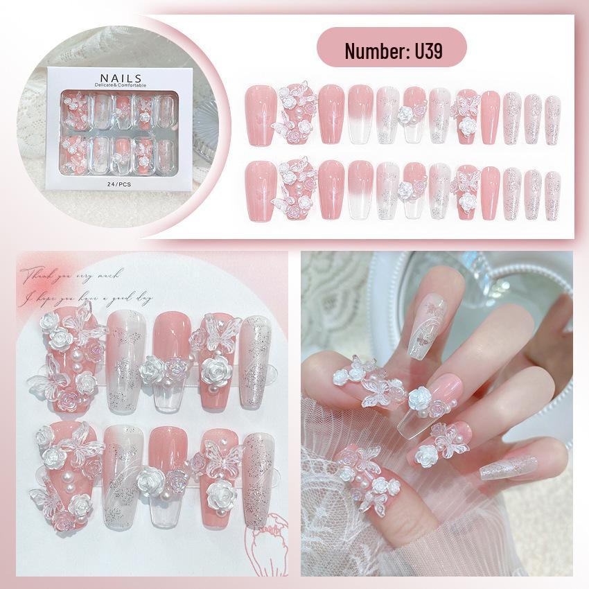 High-End Handmade Nail Art: Pure Desire Style Rhinestone Nail Stickers Collection.
