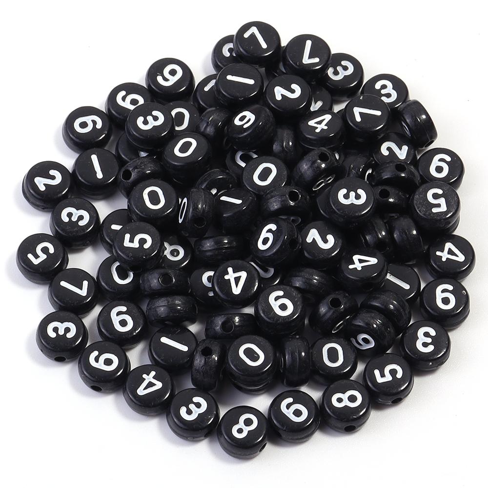 100 Stück Acryl Buchstabenperlen Gemischt Flach Rund Alphabet Spacer Perlen Für Schmuckherstellung DIY Handgemachtes Armband Halskette Zubehör