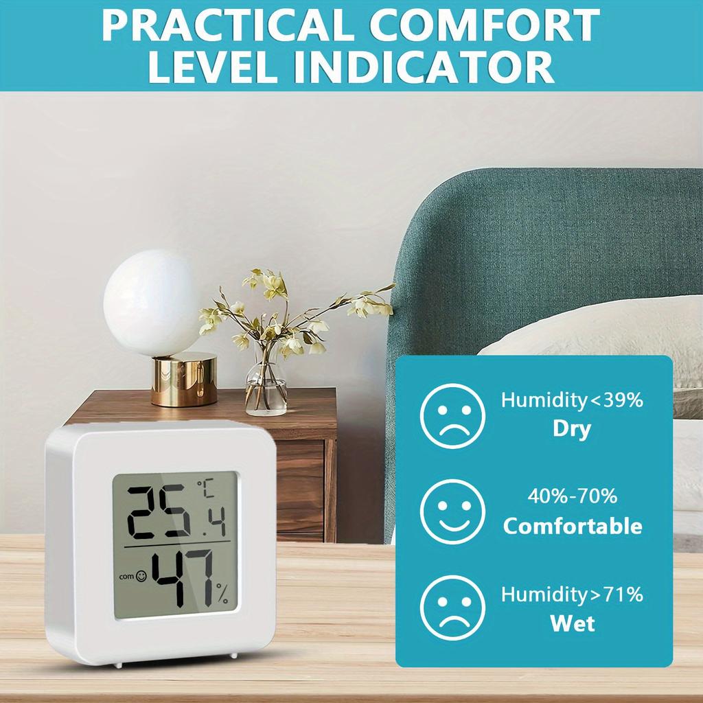 Two Mini LCD Digital Thermometers and Hygrometers (Celsius Only)