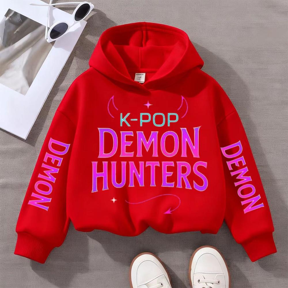 Children's KPop Devil Hunter Hoodie Boy and Girls Autumn/Winter Casual Sports Shirt