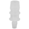 Aquarium Air Valve Connector Variable Diameter Straight Clear White Plastic Airline Tubing for