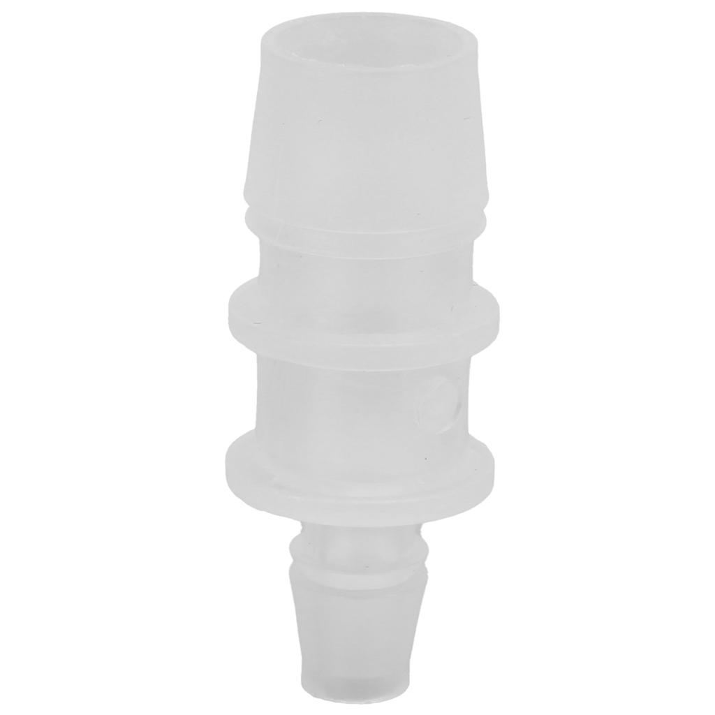 Aquarium Air Valve Connector Variable Diameter Straight Clear White Plastic Airline Tubing for