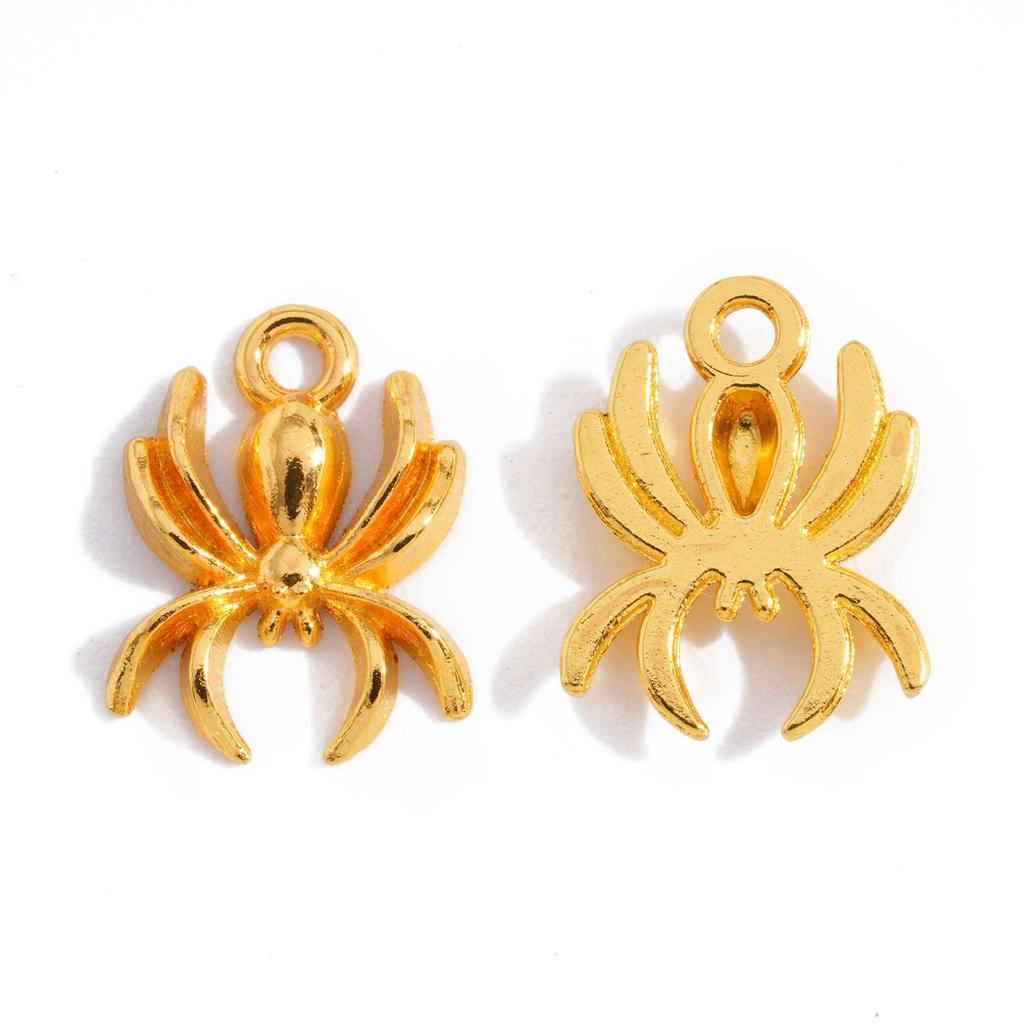 Multi-Color Halloween Spider Pendant - Retro Alloy Jewelry Necklace & Earring Accessory