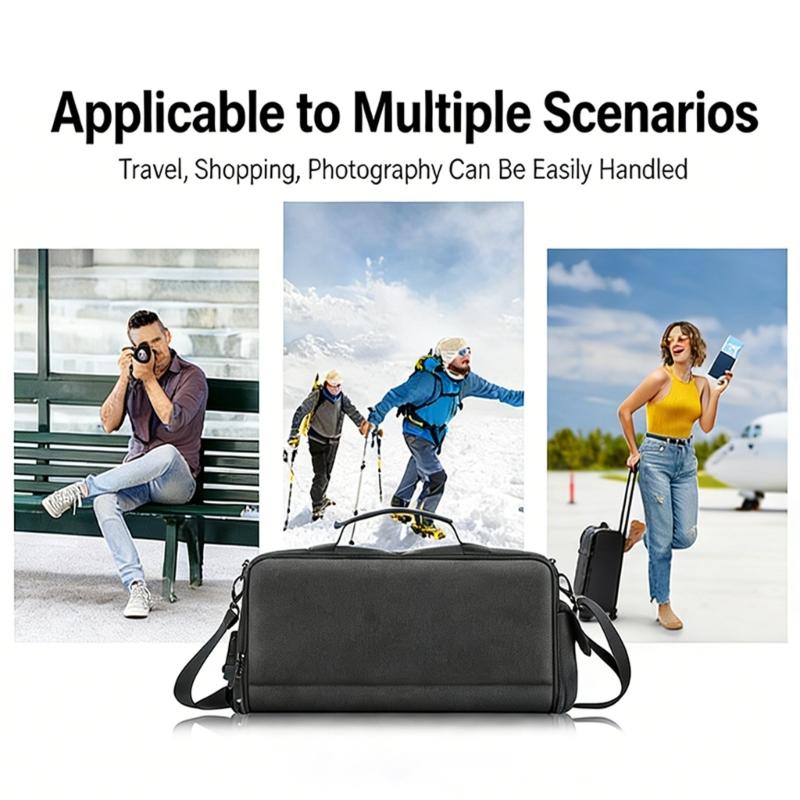Waterproof Camera Bag With Padded Compartments And Adjustable Shoulder Strap For Cameras And Accessories