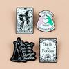 Witch-Themed Dark Night Brooch: Versatile Alloy Cartoon Badge for Clothing Accessories