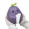 Cute Eggplant Ceramic Tissue Box - Cartoon Napkin Holder for Living Room Decor