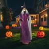 Halloween Witch Decorations Creepy Indoor Outdoor Flying Witch Sound Activated Witch Halloween Decor for Halloween Skull Prop