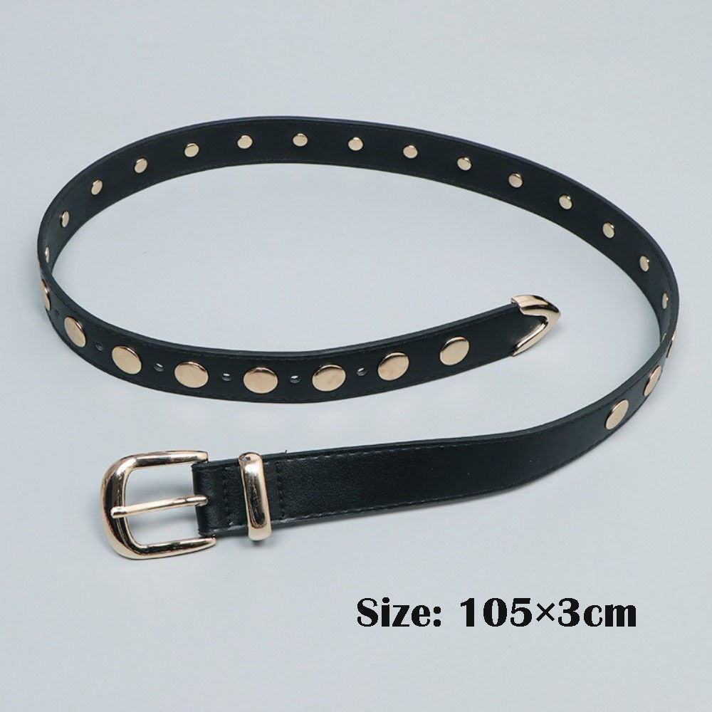 Vintage Punk Rivet Belts Versatile Jeans Belt Fashion Pin Buckle Belt