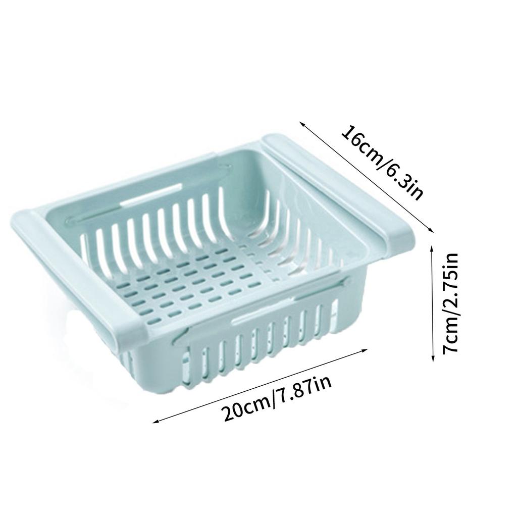 Ausziehbarer Kühlschrank-Aufbewahrungsbox-Halter, Lebensmittel-Organizer, Schubladenregal