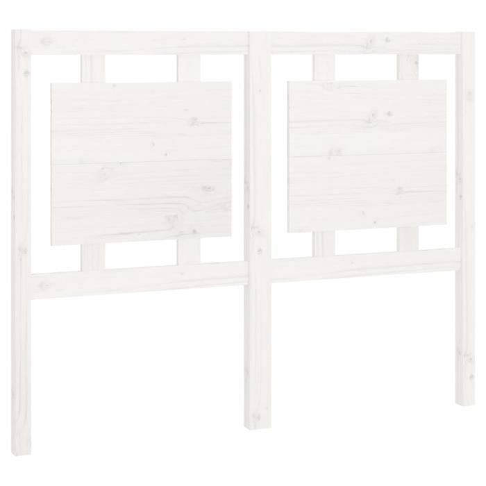 VidaXL Headboard White 125.5x4x100 Cm Solid Pine Wood 817931