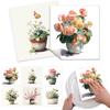 6PCS  Flower Pattern Swedish Dishcloths Kitchen Dish Towels Absorbent Dish Rags Soft Non-woven Cloths Cleaning Wipe Cloth