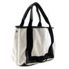 Balenciaga Cabas S Handbag Tote Bag White / Black Canvas Women Used