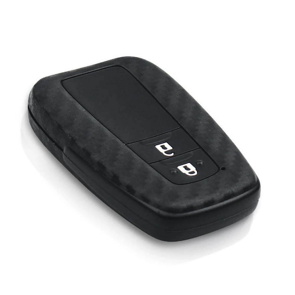 KEYYOU 2 Button Silicone Car Key Case For Toyota CHR C-HR 2017 2018 Prius Car Styling Remote Fob Cover