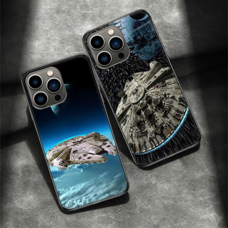 Millennium Falke im Weltraum Handyhülle Für Apple Iphone 16 15 Plus 13 12 Mini 16E 11 14 Pro Max X XS XR 8 7 SE 2020 Hülle Schale C