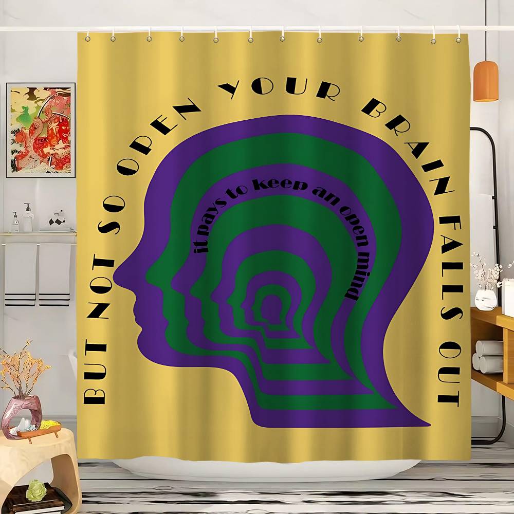 Modern Art B-BAUHAUS Shower Curtain, Bathroom Decorative Shower Curtain, Waterproof Shower Curtain With Hooks