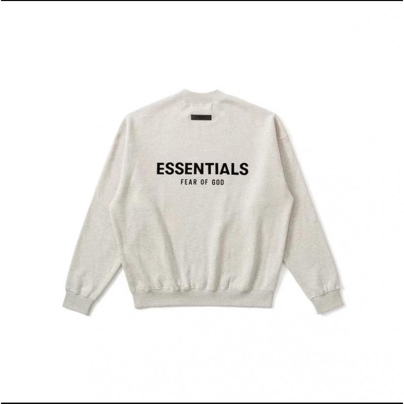 FOG ESSENTIALS Saison 8 Beflocktes Rundhals-Sweatshirt für Herren, lockere Passform